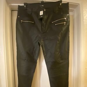 NWT Fashion Nova Faux Leather Moto Pants